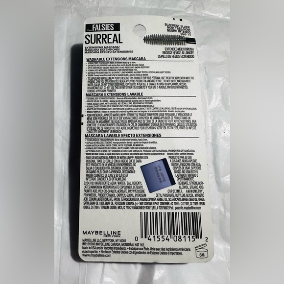 New MAYBELLINE Falsies Surreal Mascara 170 Blackest Black Extensions Mascara - Picture 2 of 3